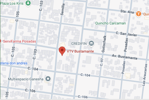 Mapa de ubicación de VTV Bustamante